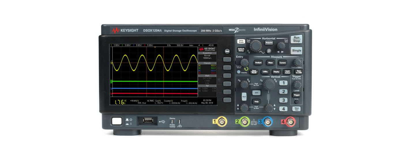 DSOX1204A 示波器：70/100/200 MHz，4 个模拟通道